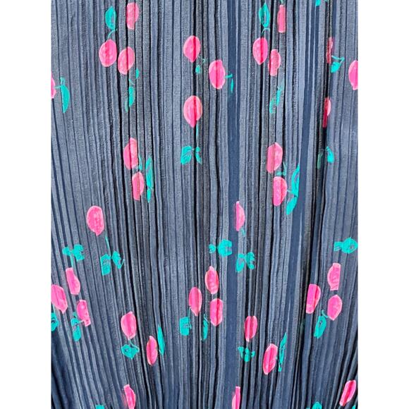 The Kooples Black Cherry Love  Pleated Sheer Top 1 S - Picture 5 of 7